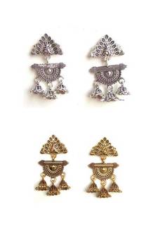 Gold combo-earrings