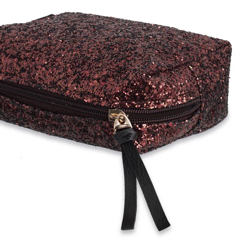 NFI essentials Glittery Makeup Pouch for Women Stylish Pouches Makeup Accessories Storage Cosmetic Pouches (Pack of 2)