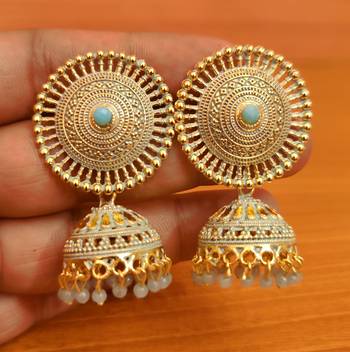 Turquoise jhumkas 1