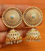 Turquoise jhumkas