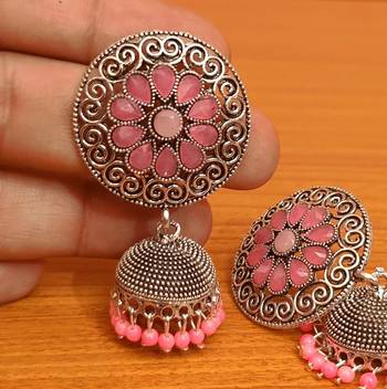 Pink jhumkas 2