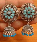 Turquoise jhumkas