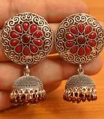 Maroon jhumkas