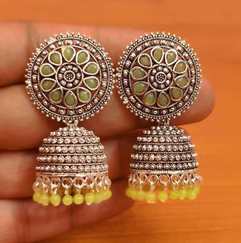 Green jhumkas 1