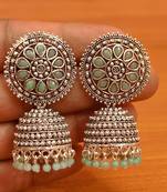 Turquoise jhumkas