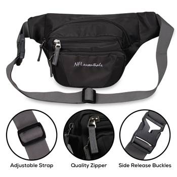 NFI essentials Waist Travel Handy Hiking Zip Camera Pouch Money Phone Belt Sport Bag Bum Multipurpose (Grey) 3
