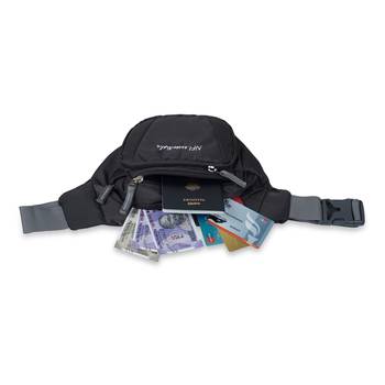 NFI essentials Waist Travel Handy Hiking Zip Camera Pouch Money Phone Belt Sport Bag Bum Multipurpose (Grey) 4