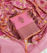 Pink banarasi banarasi silk salwar