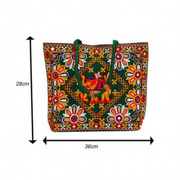 GREEN Rajasthani Handbags for Women 2