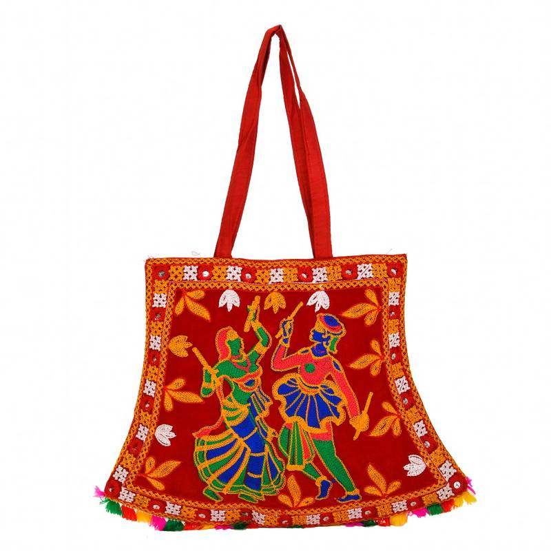 RED Rajasthani Handbags for Women