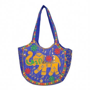 BLUE Rajasthani Handbags for Women 1
