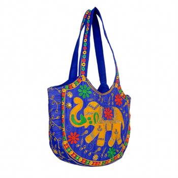 BLUE Rajasthani Handbags for Women 2