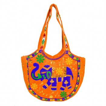 ORANGE Rajasthani Handbags for Women 3