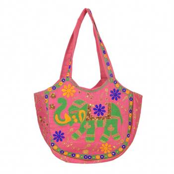 PINK Rajasthani Handbags for Women 3