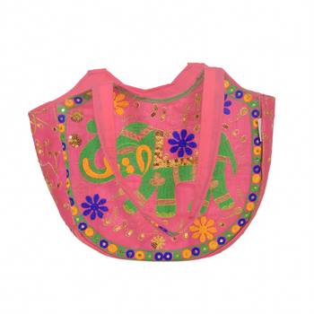 PINK Rajasthani Handbags for Women 4