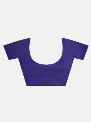 Purple Woven Art Silk Saree With Blouse 6