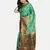 Green Printed Banarasi Silk Saree With Blouse