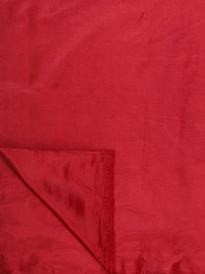Dark maroon plain fancy fabric saree with blouse 4