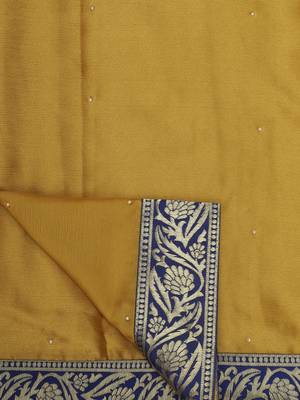 olive embroidered chiffon saree with blouse 5