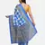Blue Printed Art Silk Saree With Blouse