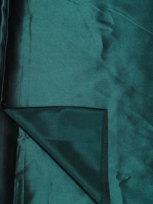 green plain Satin saree with blouse 5