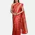 red artsilk abstract print  sarees