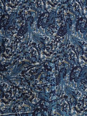 Blue Printed Georgette Saree With Blouse 5