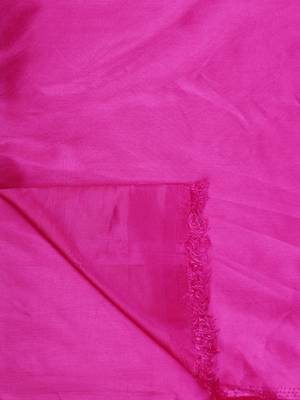 Dark rani pink plain fancy fabric saree with blouse 6
