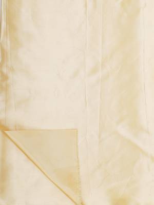 Antique gold plain fancy fabric saree with blouse 6