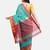 Women's Green Checkered Chanderi Cotton Zari work Saree