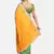 Orange embroidered silk saree with blouse