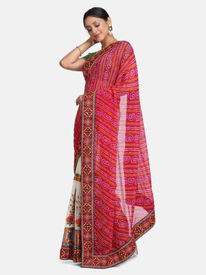 Pink Embroidered Georgette Saree With Blouse 4