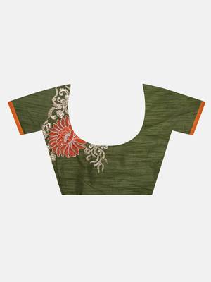 multicolor printed georgette saree with blouse 7