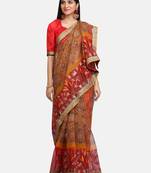 Yellow Kota Embroidery Traditional Saree