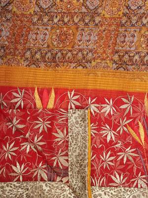 Yellow Kota Embroidery Traditional Saree 6