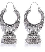 Designer Indian Traditional Oxidised Dangler Silver jhumkas Earrings