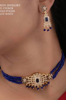 Blue agate necklaces