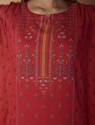 Pink printed cotton long-tops 5