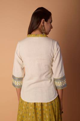 Off-white embroidered cotton cotton-tops 4