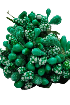 Green hair-accessories
