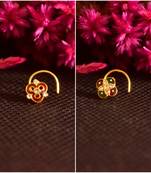 Combo Deal Designer stone studded premium gold plated diamond nose-ring or nose pin