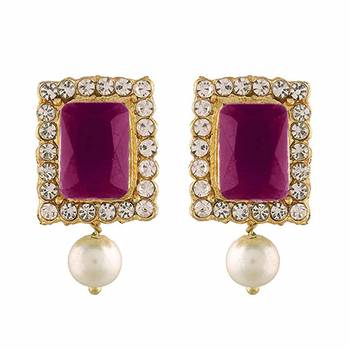 Gold Plated Traditional Handcrafted Ruby Stone Beaded Choker with Earrings For Women/Girls  5