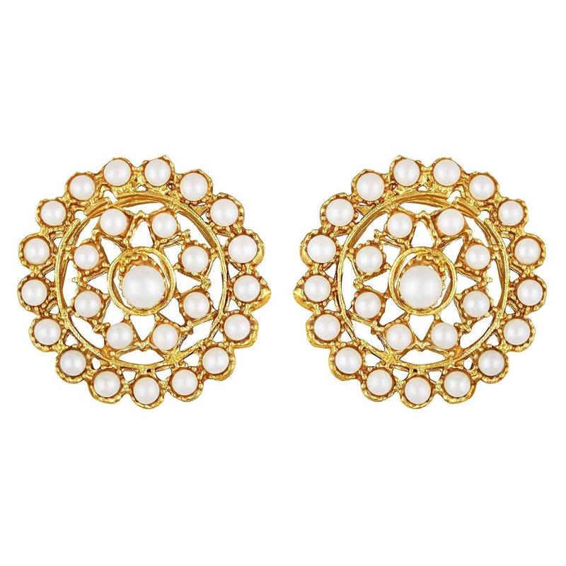 Traditional Light Weight Beaded Choker Set Glided With Moti Work 