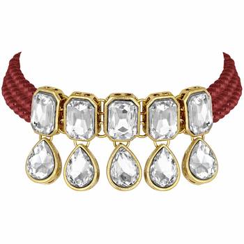 Traditional Handcrafted Beaded Choker with Earrings For Women/Girls  5