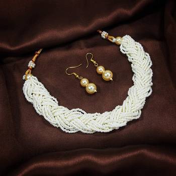Designer Elegant Multi-Layer Beaded Choker Necklace Set for Women (ML254W) 3