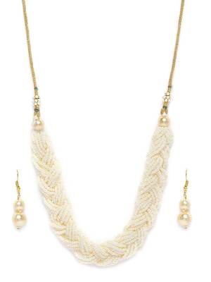 Designer Elegant Multi-Layer Beaded Choker Necklace Set for Women (ML254W) 1