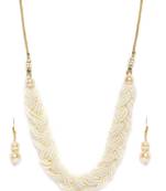 Designer Elegant Multi-Layer Beaded Choker Necklace Set for Women (ML254W)