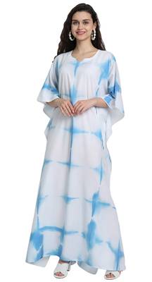 JSDC Casual Wear Tie-Dye Cotton Printed Women Long Ankle Length Kaftan 1