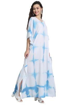 JSDC Casual Wear Tie-Dye Cotton Printed Women Long Ankle Length Kaftan 2