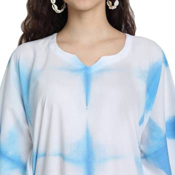 JSDC Casual Wear Tie-Dye Cotton Printed Women Long Ankle Length Kaftan 3